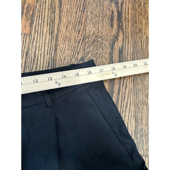 J.Crew Womens Black High Rise Linen Blend Wide Leg Pleated Trouser Pants Size 12 - Picture 8 of 11